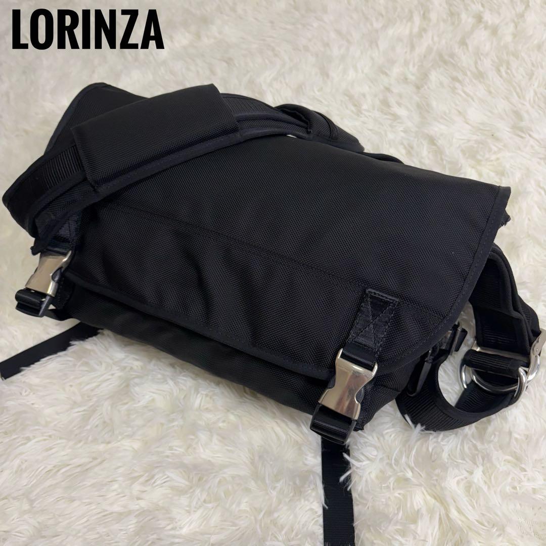 【美品】ロリンザ LORINZAメッセンジャーバッグ ショルダーバッグ 黒 Messenger Bag by LORINZA – UNDECORATED