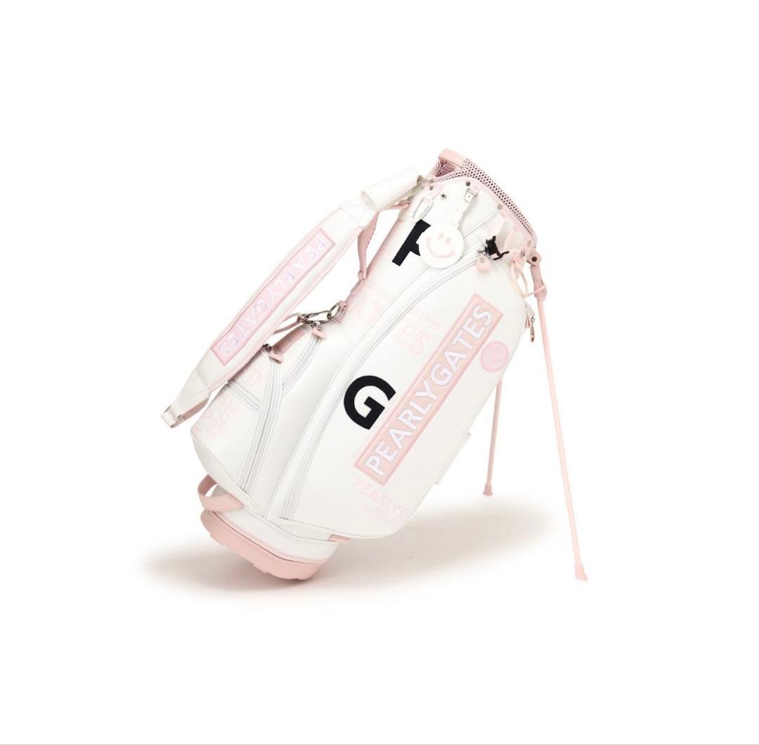 PEARLY GATES キャディバッグ ホワイト・ピンク - メルカリ