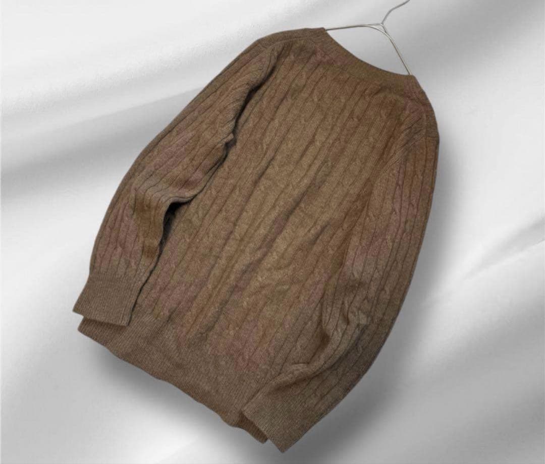 MARGARET HOWELLマーガレットハウエルカシミヤウール/ケーブルニット