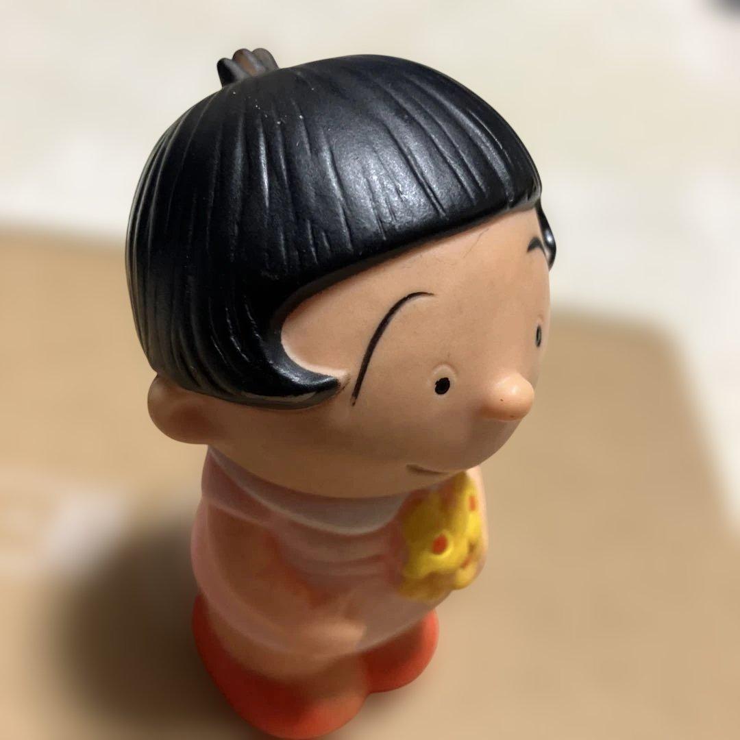 (希少) 昭和レトロ　サザエさん　タカラ　ワカメちゃん　貯金箱　ソフビ