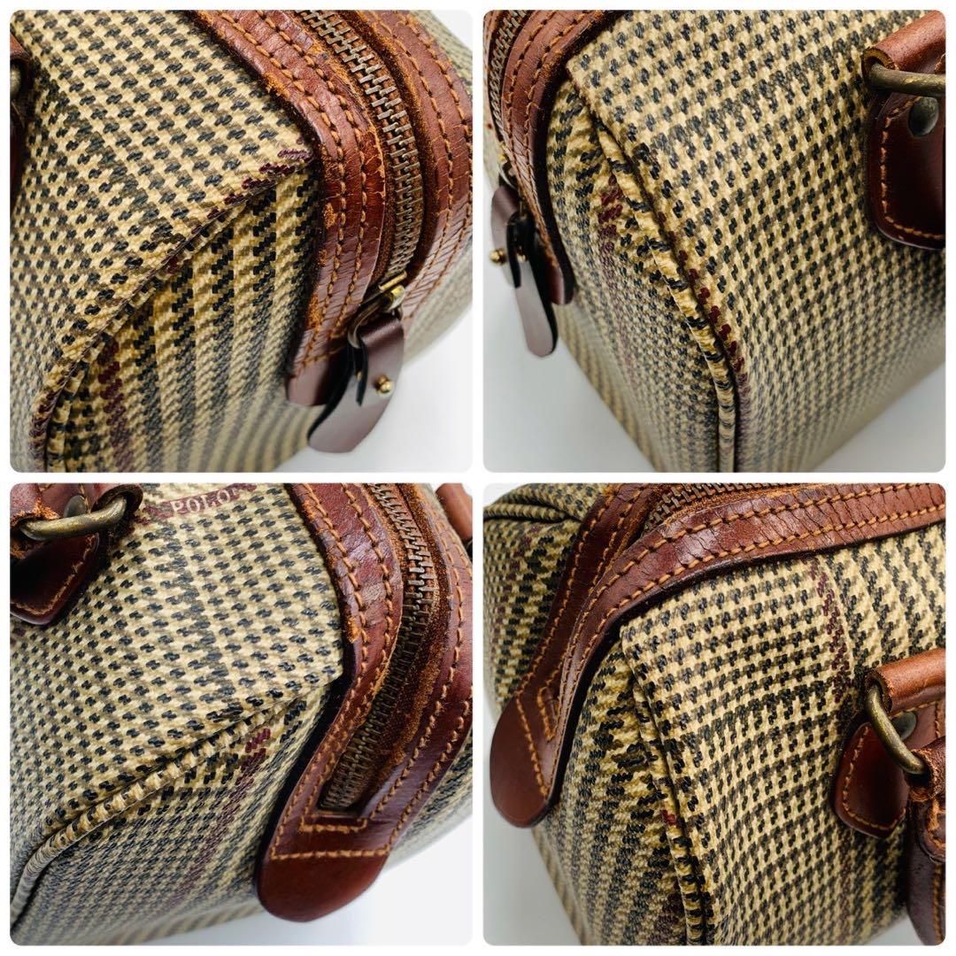 本物】ポロラルフローレン y2k ハンドバッグ 千鳥格子柄 チェック PVC