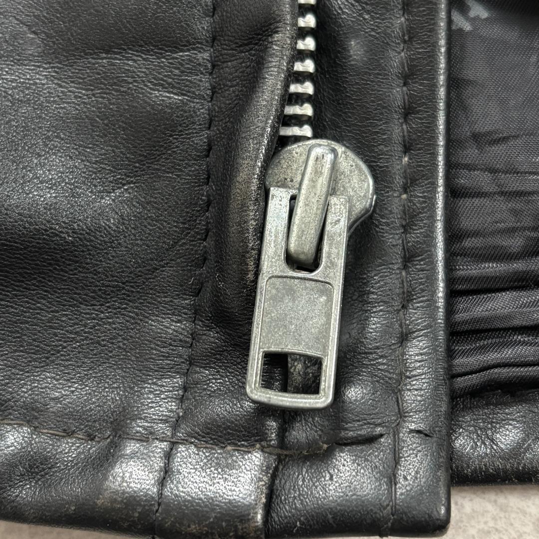 名作641・ライナー付】ショット/シングルライダース/本革/ブラック/36