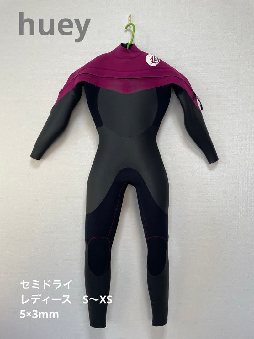 huey ヒューイ セミドライ ウェットスーツ 5×3mm S レディース ウェットスーツ レディース セミドライ 5mm3mm フルオーダー