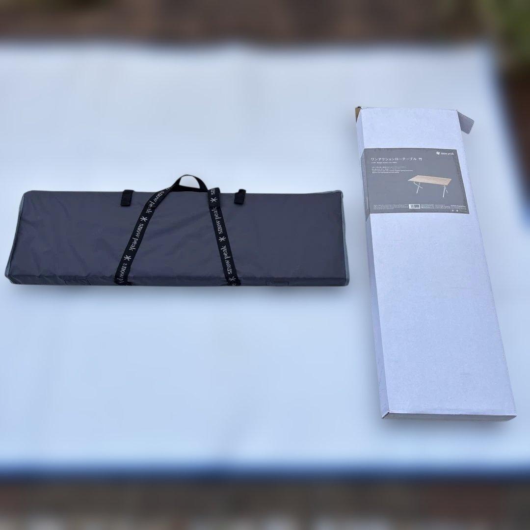 スノーピーク ワンアクションローテーブル竹 （グレーのカバー付き） 10年愛用！スノーピーク「ワンアクションローテーブル竹」を本気