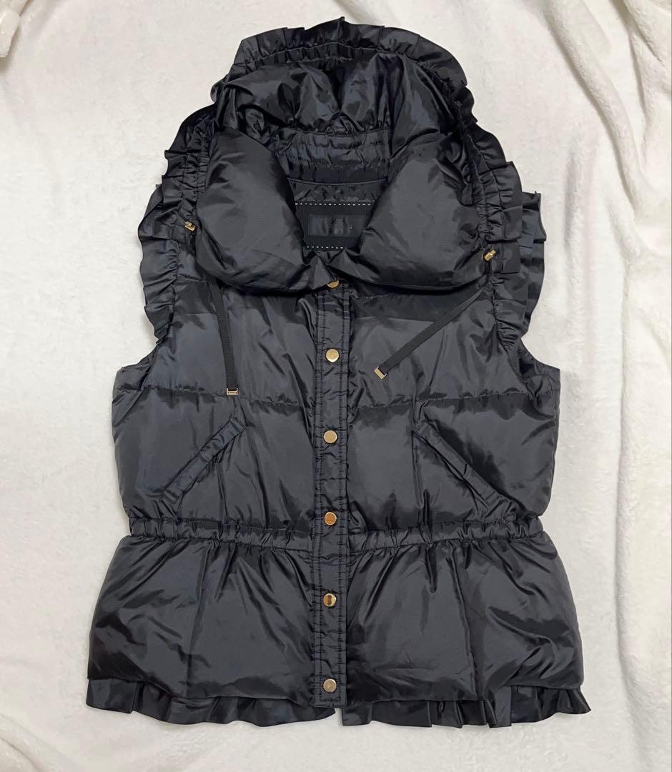 to be chic ダウンベスト ブラック ペプラム サイズ42 Re:EDIT（リエディ） ダウンベスト ベスト 「オケージョン セレモニー