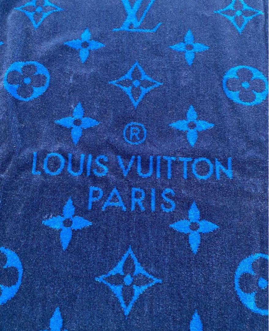 入手困難ルイヴィトン新品未使用ビーチタオル☆モノグラム青 - メルカリ