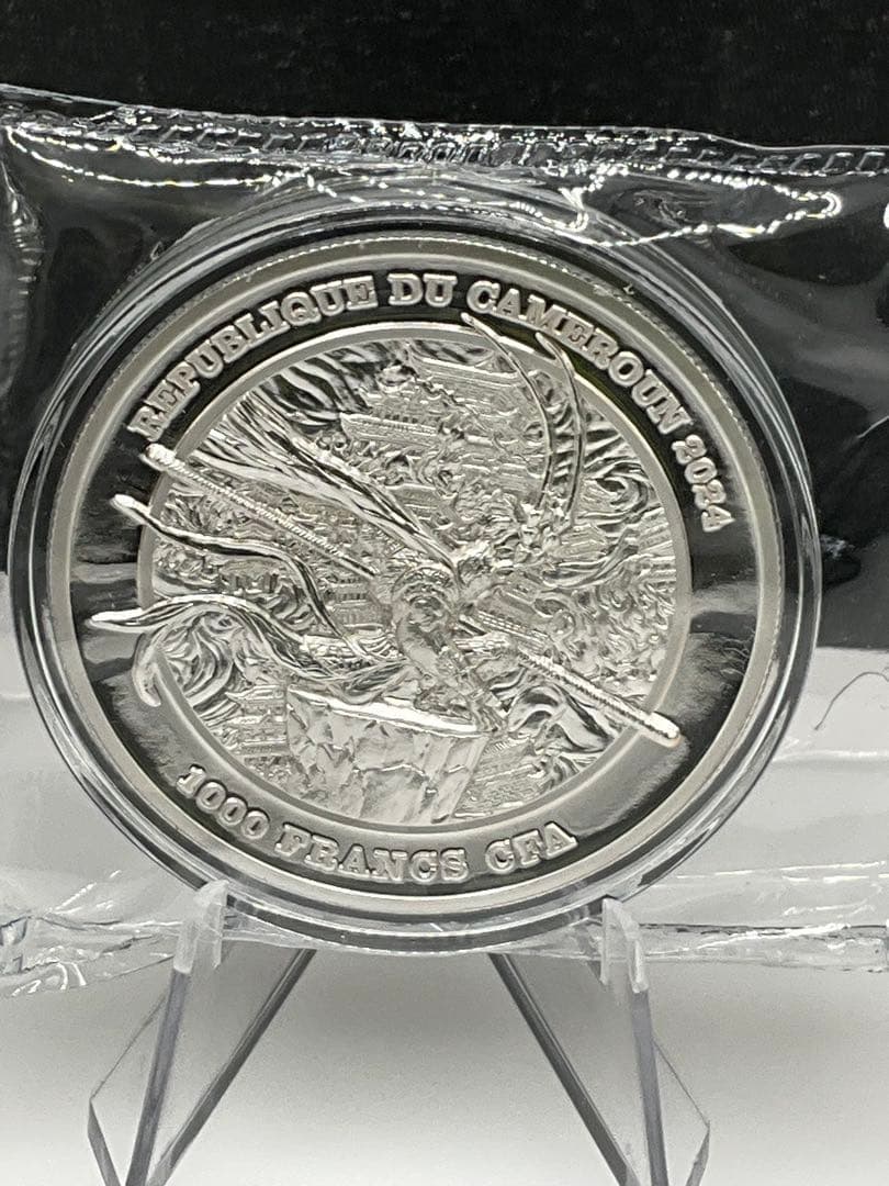 2024年カメルーン 孫悟空 李雲中 50g銀メッキ大型銅貨 181枚限定