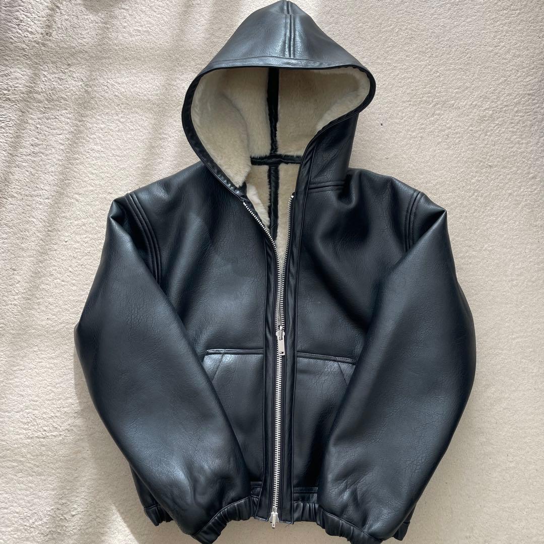  アビエータージャケット レザージャケット 短丈 AVIATOR(アビエーター)ゴートレザー ドレープ ライダースジャケット