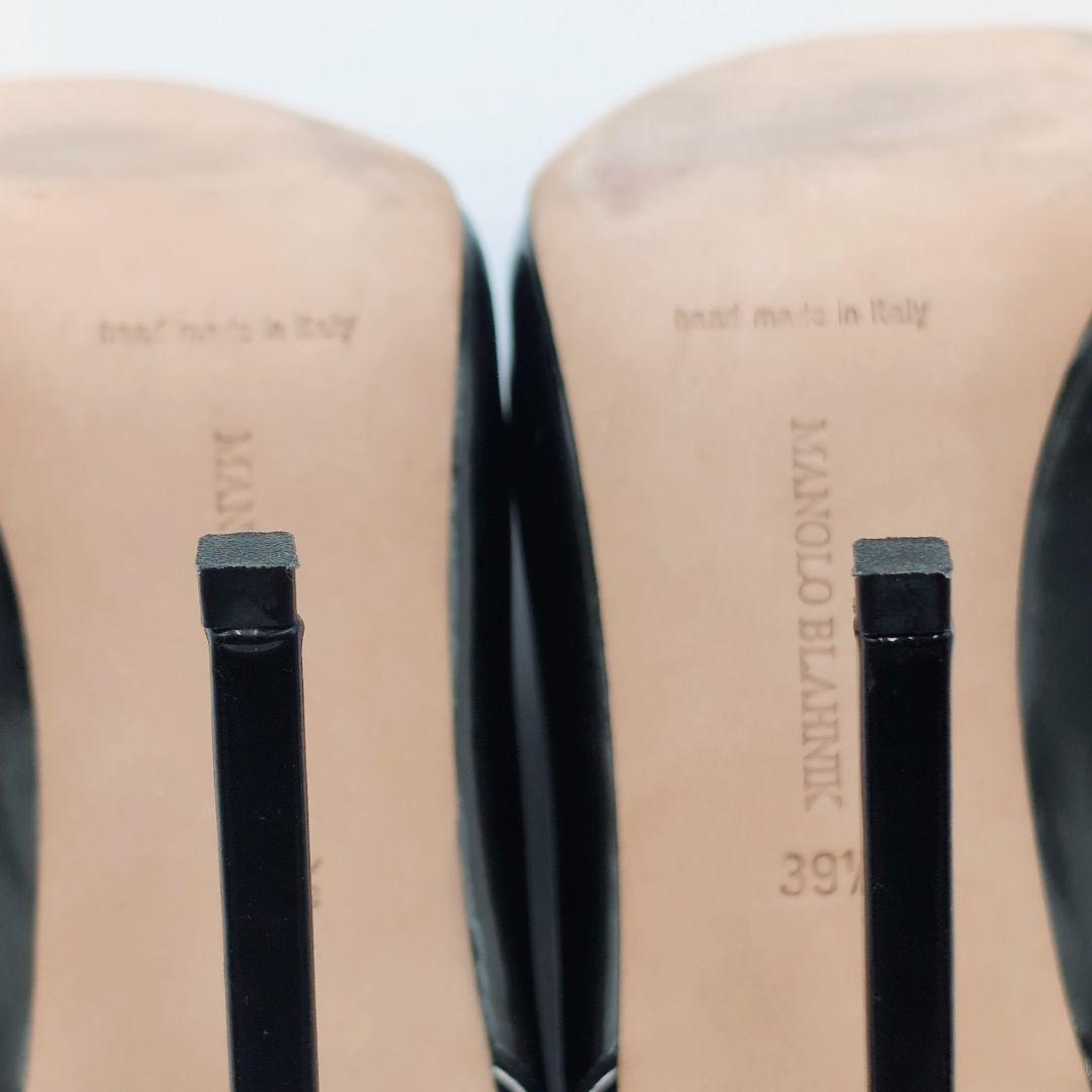 ✨️極美品✨️マノロブラニク スリングバック パテントレザー 黒 39.5