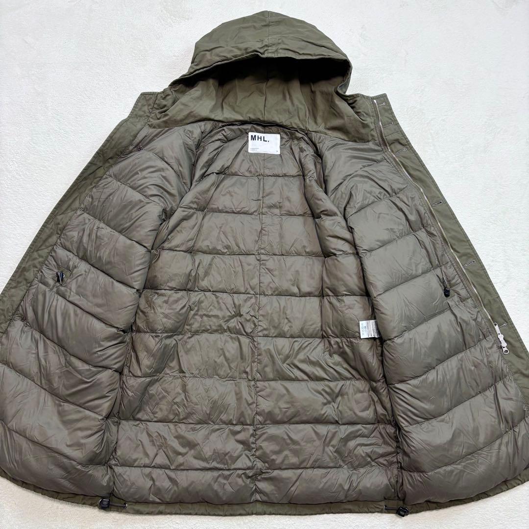 極美品 MHL. マウンテンモッズコート ダウンジャケット コート カーキ