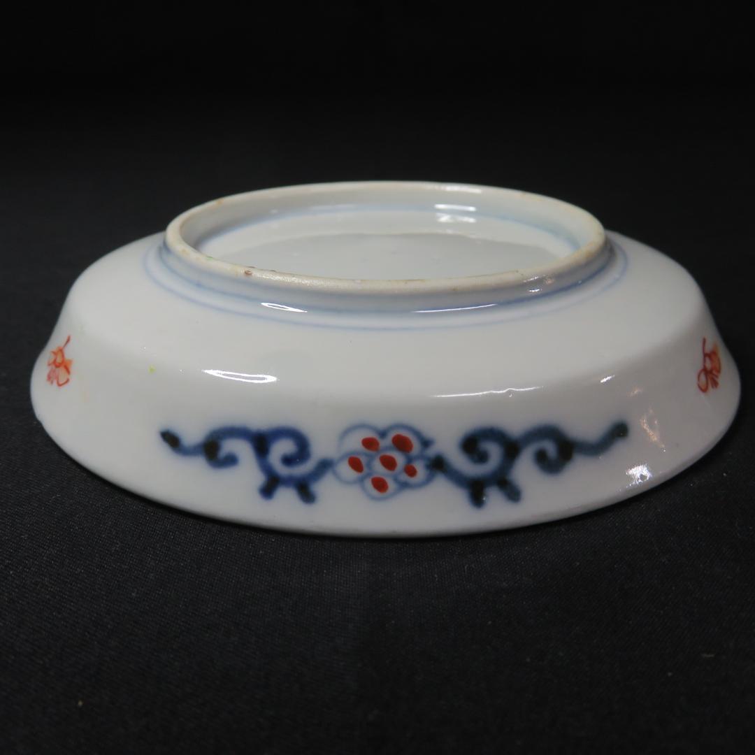 小皿 手塩皿 豆皿 色絵付け 染付 古伊万里 梅と鶴 2枚 明治 - メルカリ