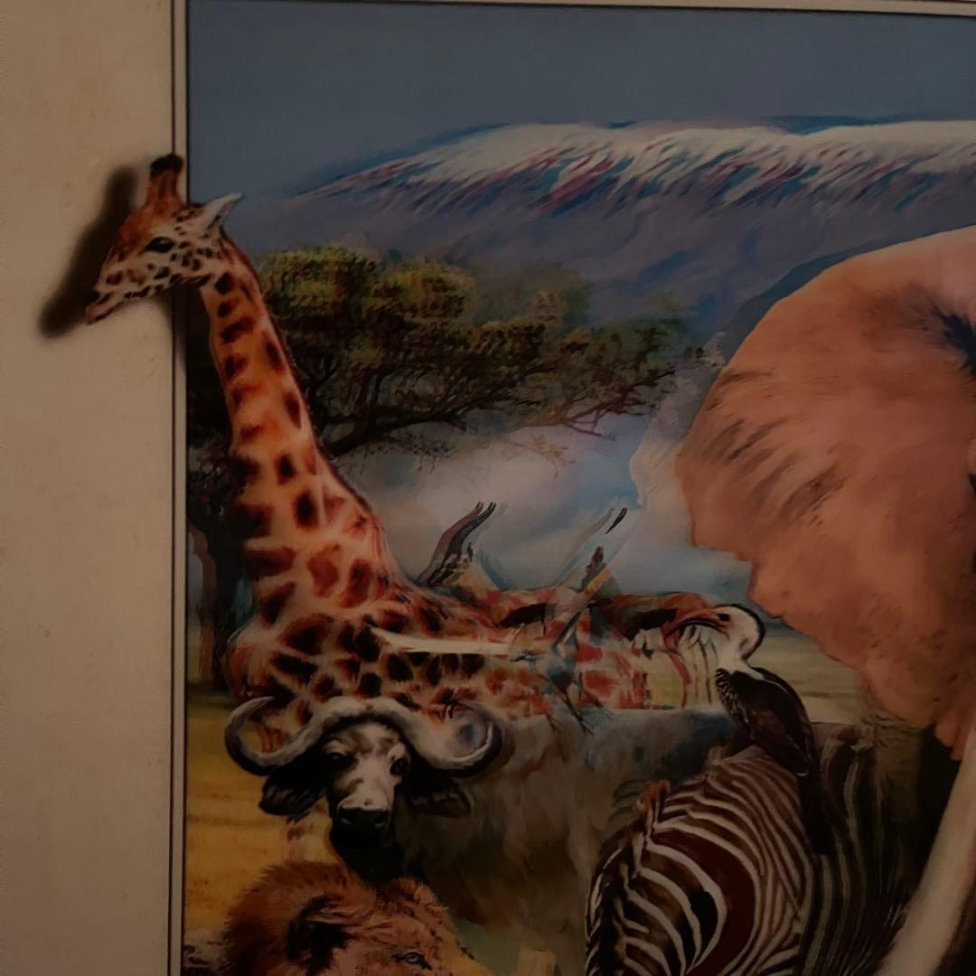 3Dアート Animals 額付 絵画 インテリア