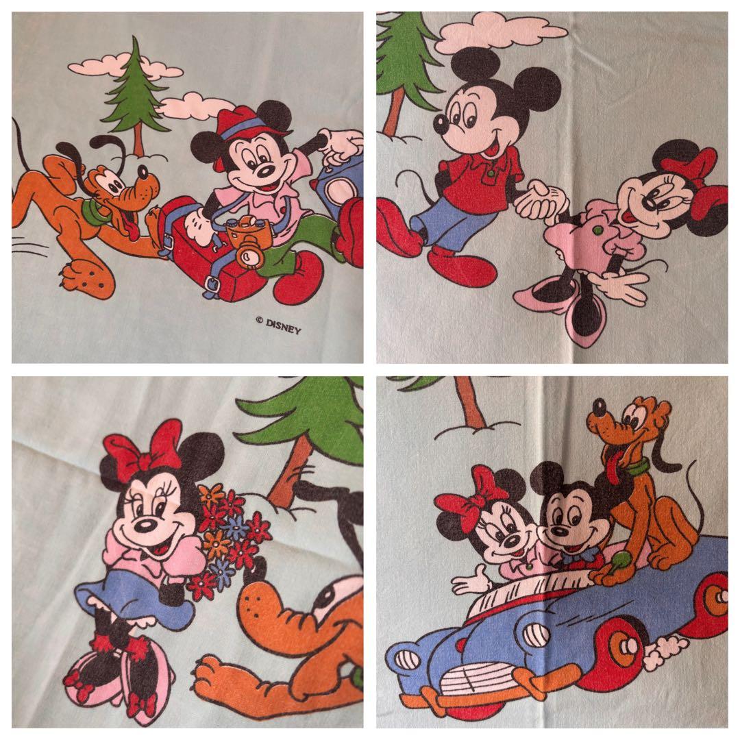 レア ミキミニ ビンテージ 生地 フランス ビンテージシーツ 生地 布