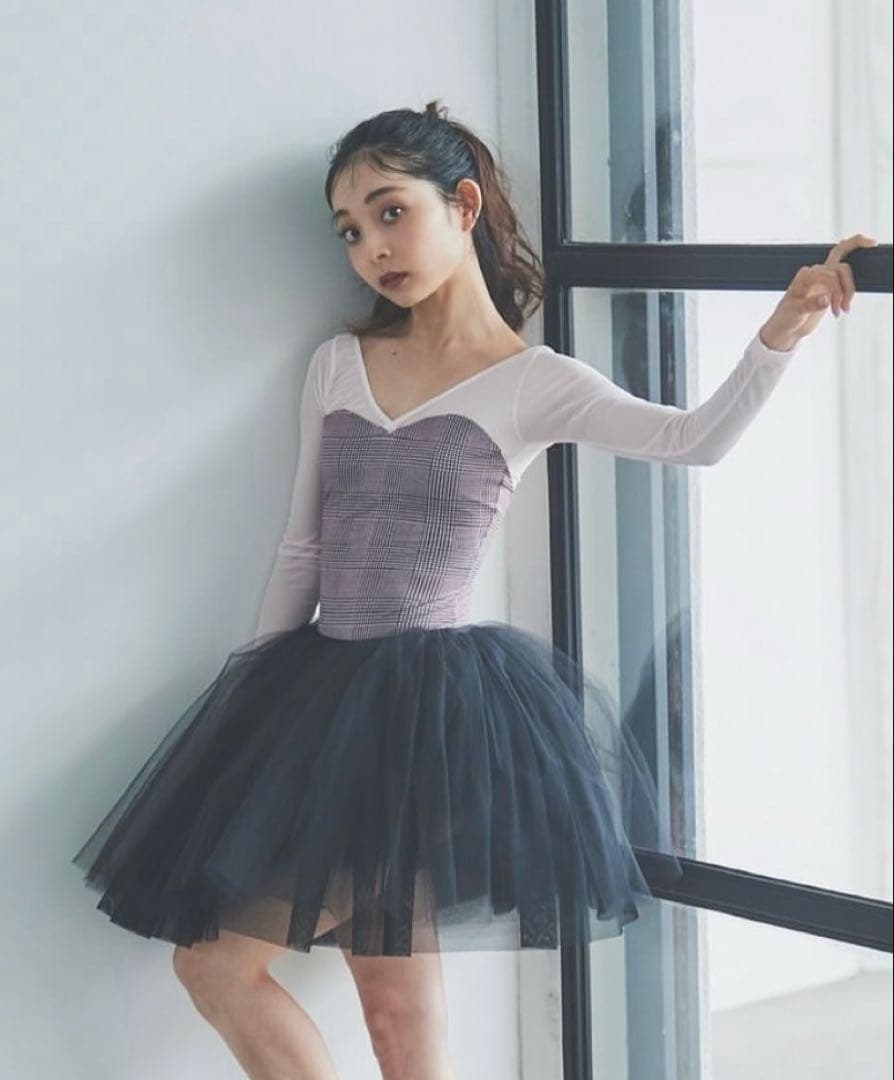 Stina 長袖レオタード　type V/ Pサイズ stina / type V lucky / evanescence pearl blue