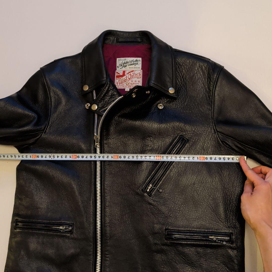 Addict Clothes 限定ディアスキン ダブルライダースジャケット 42