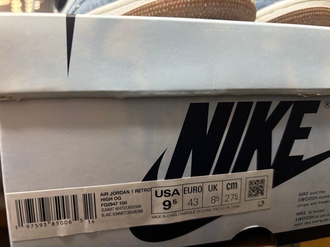 ナイキ エアジョーダン 1 レトロ ハイ OG \"デニム\"