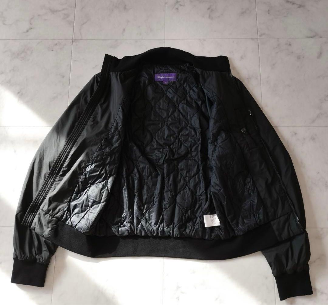 ラルフローレンパープルレーベル ボンバージャケット S ブラック