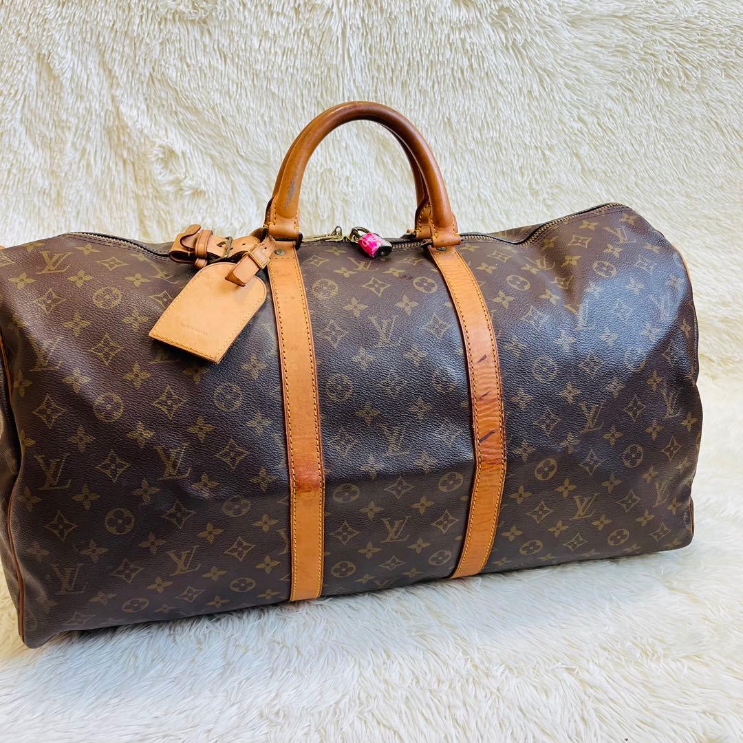 LOUIS VUITTON ルイヴィトン キーポル55 ボストンバッグ ブラウン