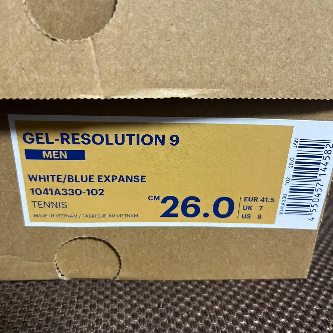 【新品 未使用】アシックス ゲルレゾリューション9 26.0cm オールコート