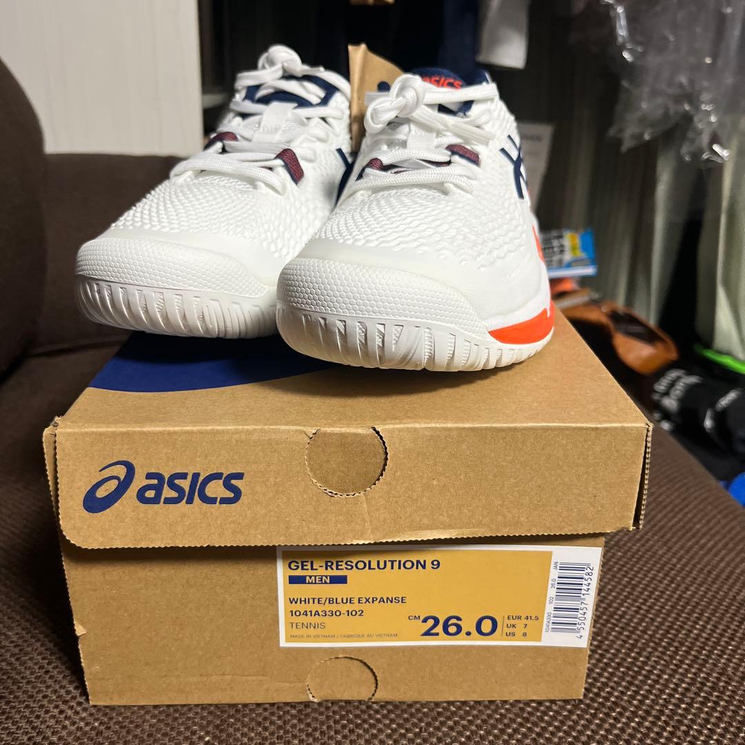 【新品 未使用】アシックス ゲルレゾリューション9 26.0cm オールコート