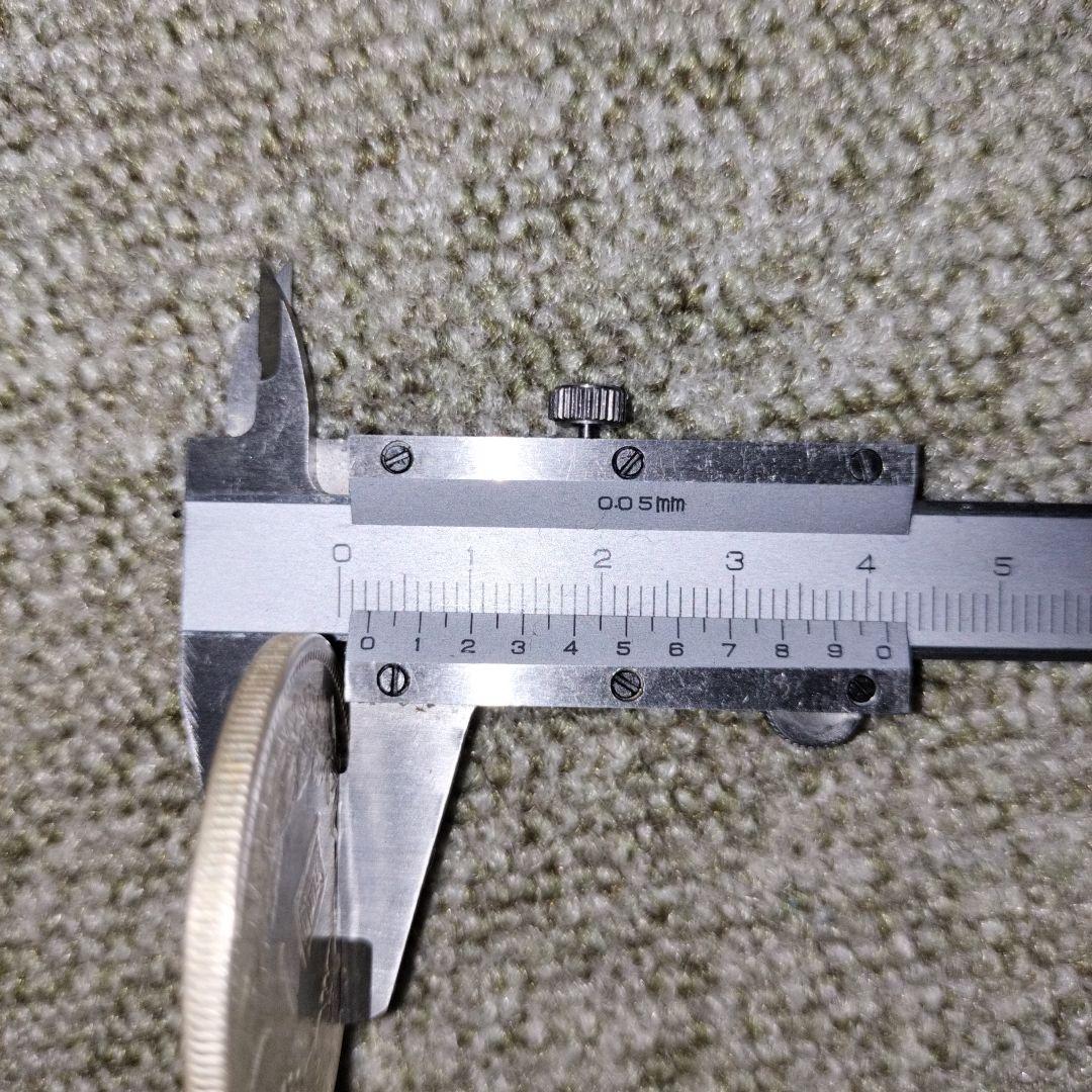 明治7年 銀製 一圓硬貨 27.1g