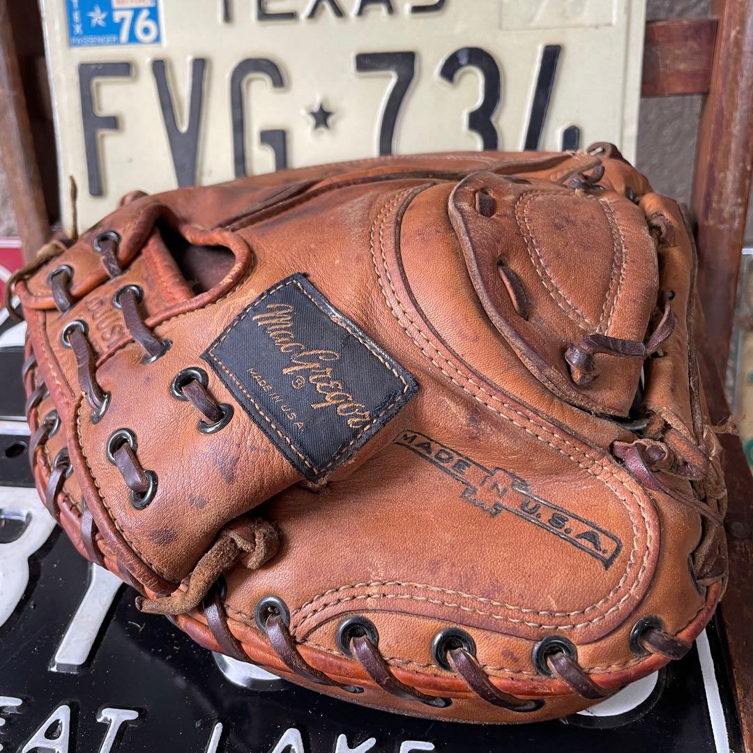 40s〜50s OLDアメリカアンティーク野球グローブ本革USAヴィンテージ雑貨