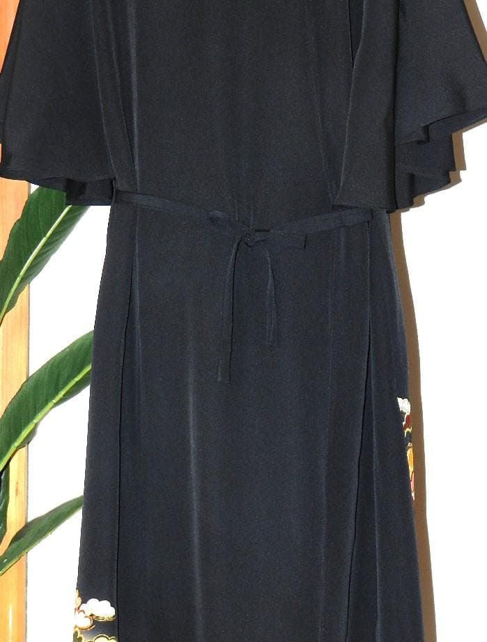 留袖 ワンピース ドレス フレアー袖 手書き友禅染 正絹 497 夢ちりめん