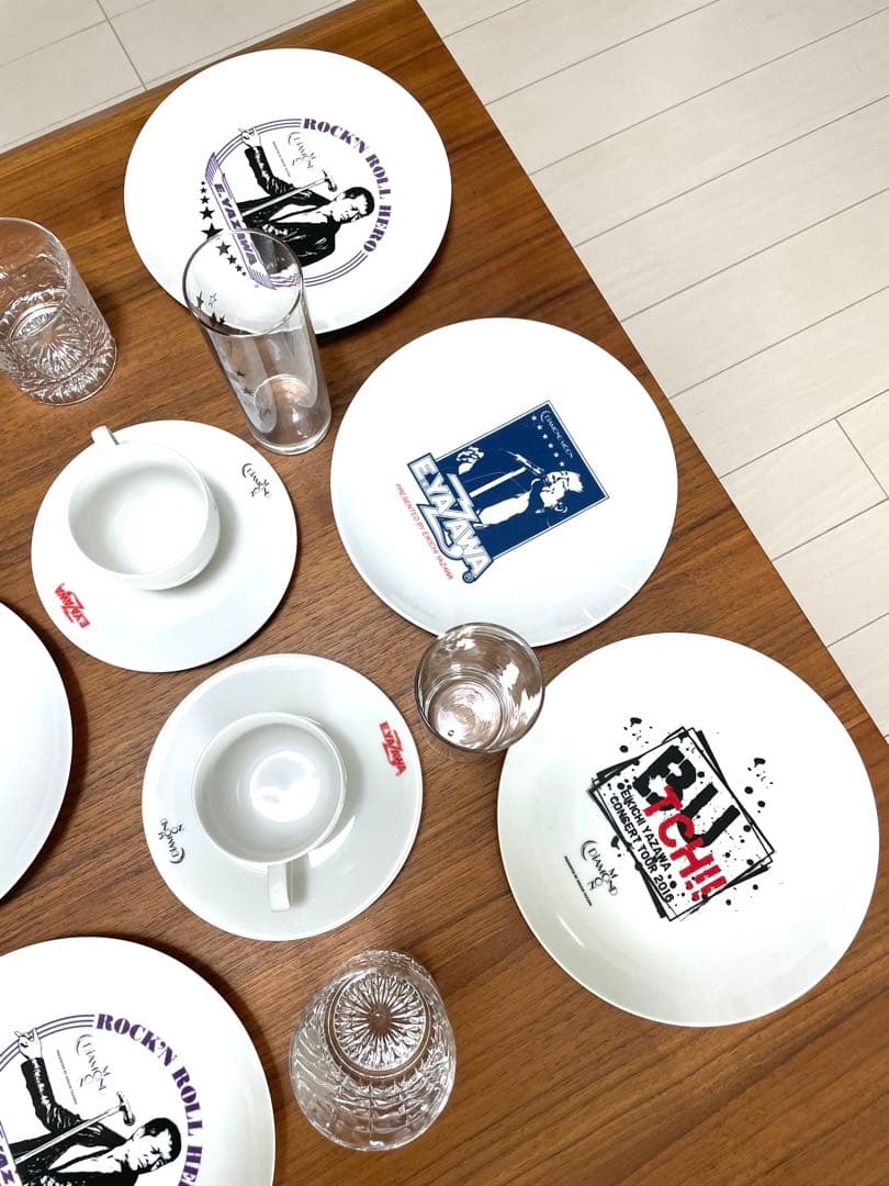 矢沢永吉　グラス　ロックグラス　コーヒーカップ　皿