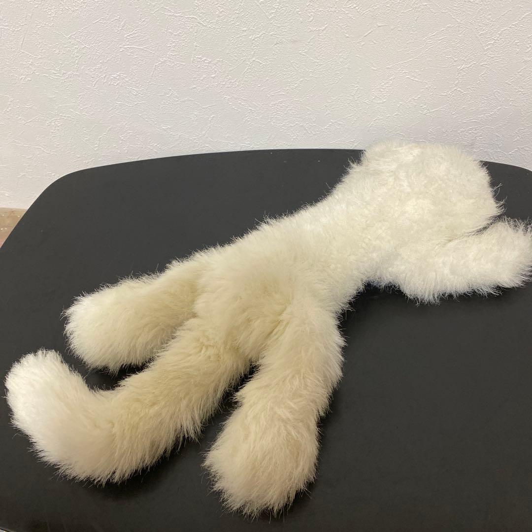 激レアサイズ！オオイケ　白いペルシャネコ ぬいぐるみ 希少　昭和レトロ m7