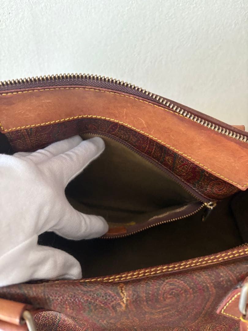 お値下げ！専用箱&袋付】エトロ/ETROミニボストンバッグ ペイズリー 南京錠