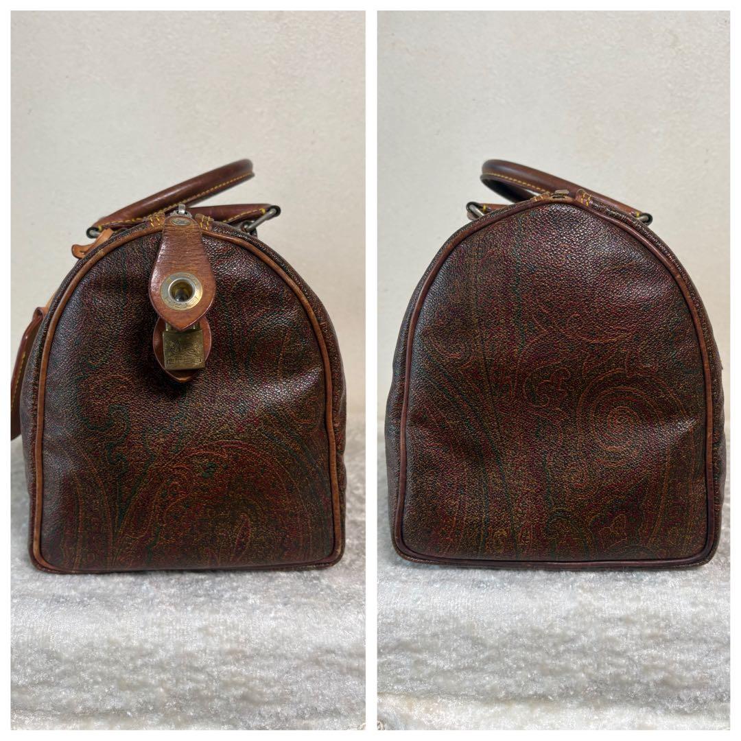 お値下げ！専用箱&袋付】エトロ/ETROミニボストンバッグ ペイズリー 南京錠