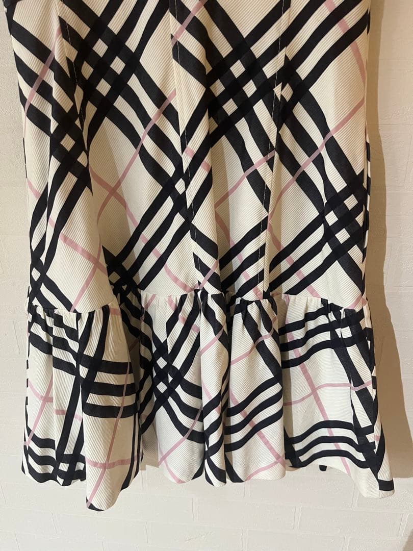 BURBERRY BLUE LABEL チェック柄 半袖ワンピース 38 - メルカリ