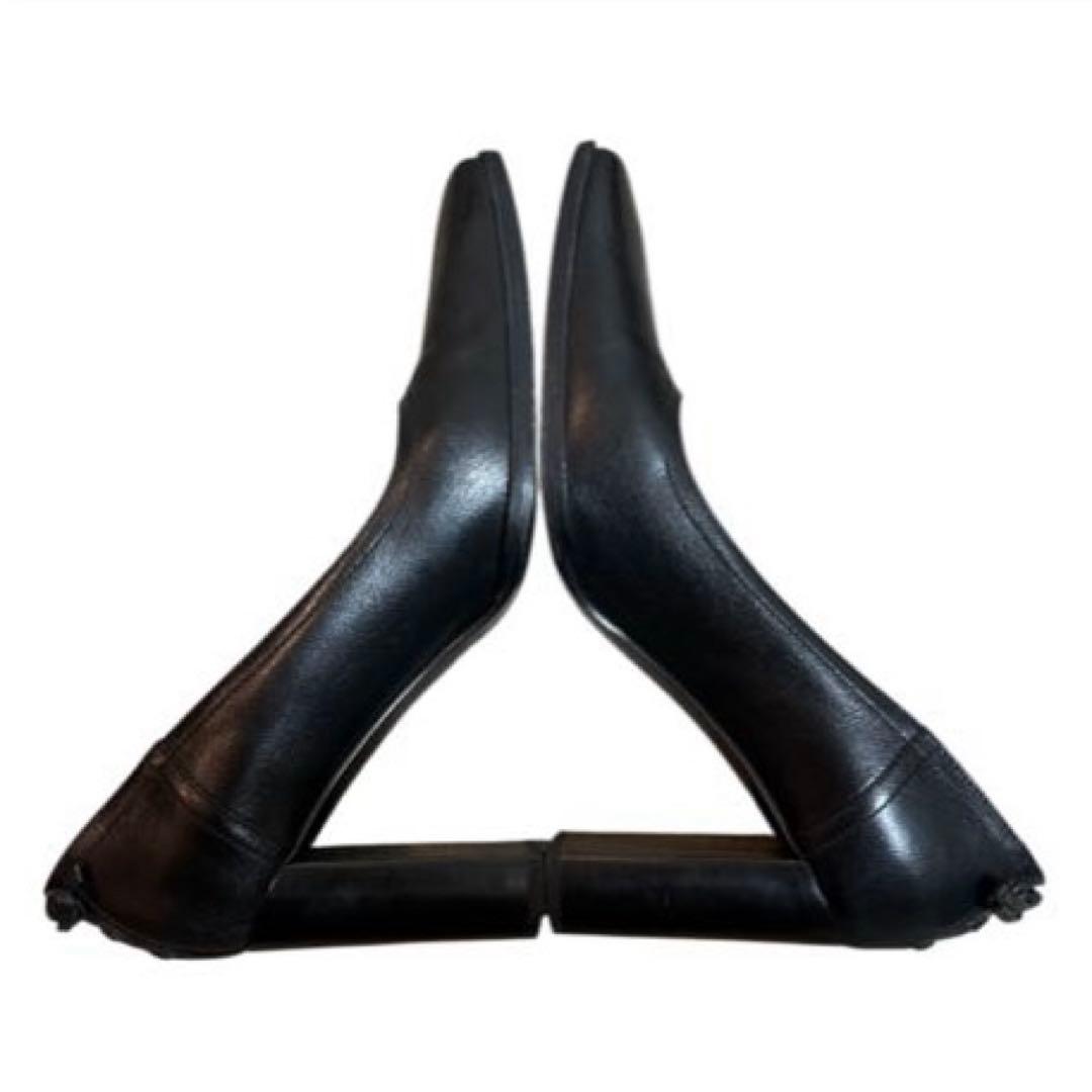 miu miu バックレースアップスクエアトゥパンプス ブラック37（24㎝）