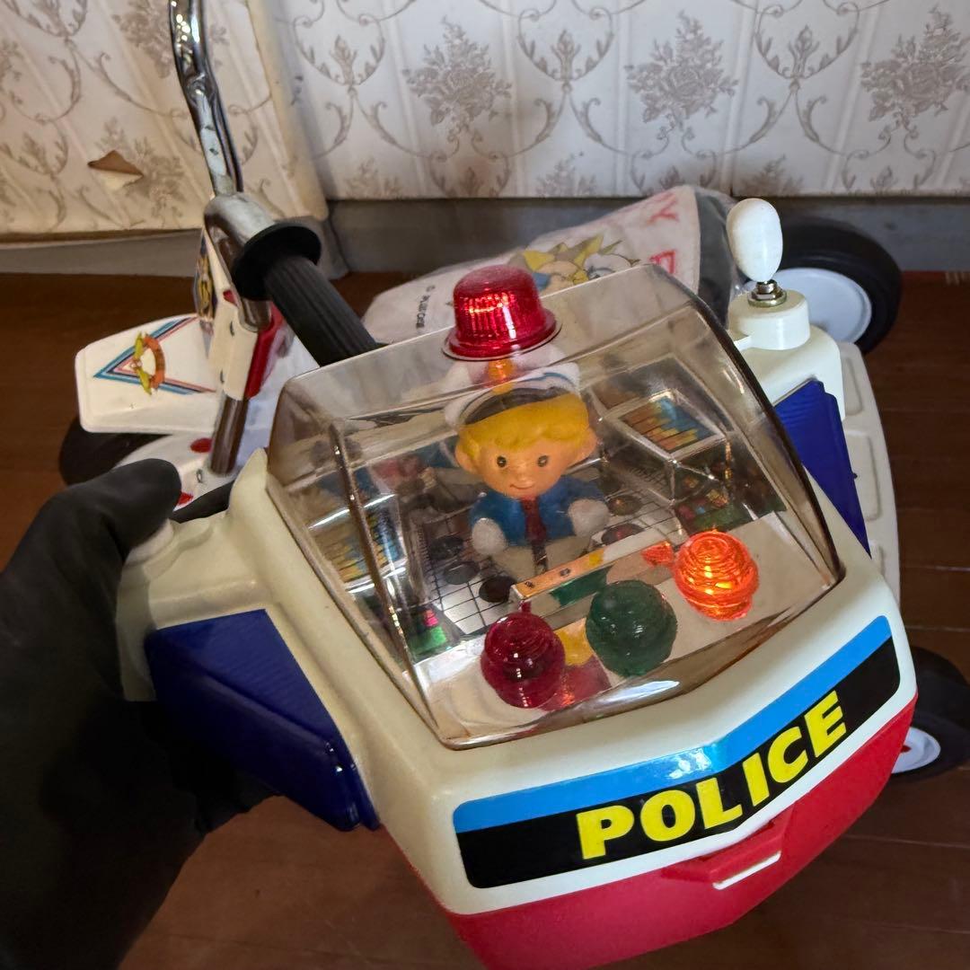 新品未使用 トッピーパトロール 三輪車 白バイ 警察 昭和 当時物 乗り物