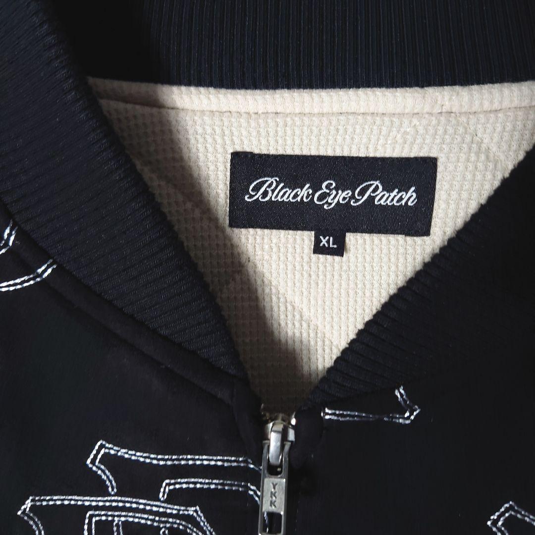ラッパーIO着用】ブラックアイパッチ フェイク スウェード ジップ