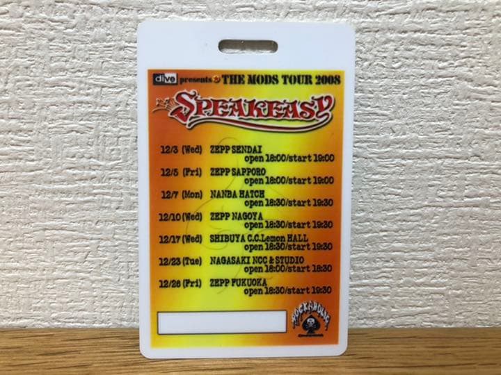 ザモッズ the mods ライブツアースタッフ用　アクセスオールエリアパス