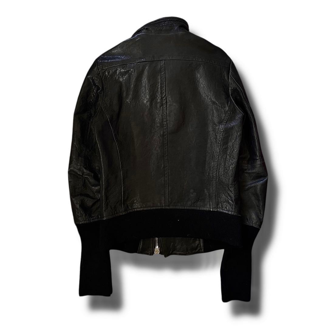 00s DEFORMATION GIMMICK LEATHER JACKET - メルカリ