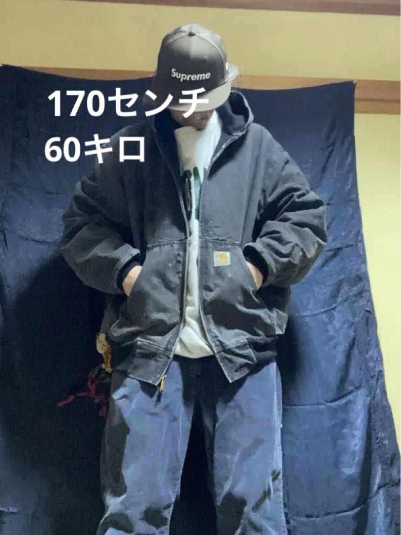 カーハート 黒 フェード 星タグ アクティブジャケット made in USA