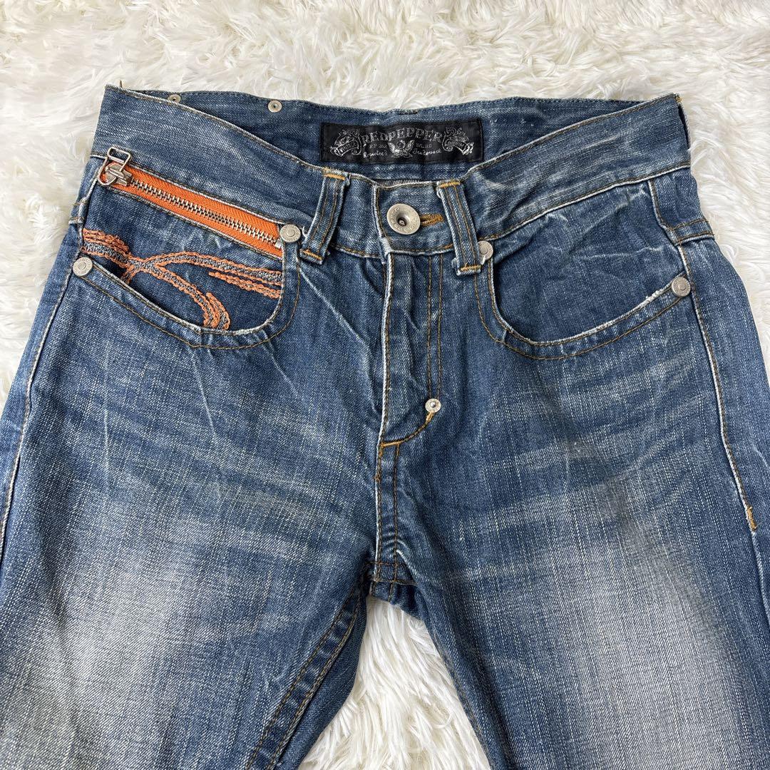 RED PEPPER レッドペッパー デニム 刺繍 ストーン Y2K 平成ギャル