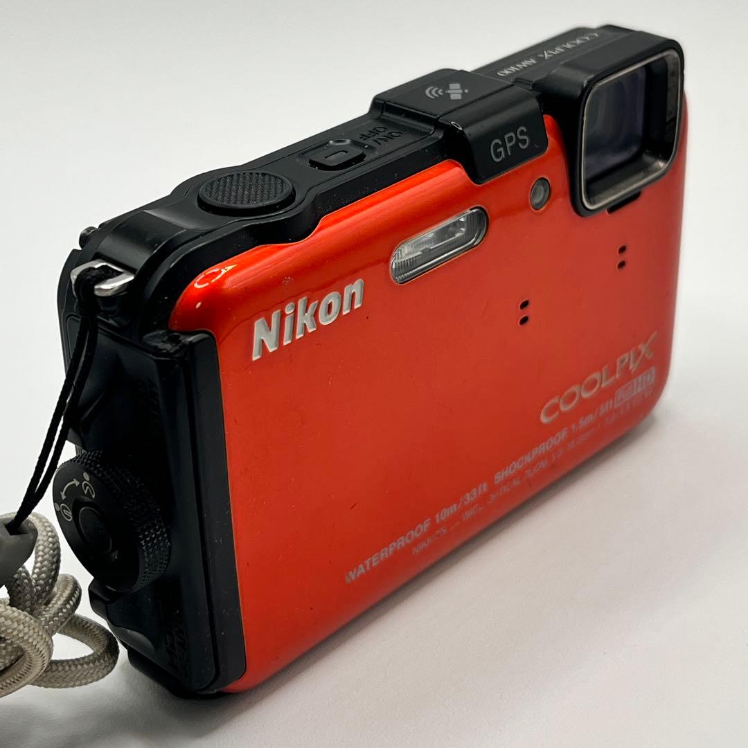 Nikon COOLPIX AW100 オレンジ 防水 デジタルカメラ GPS - メルカリ