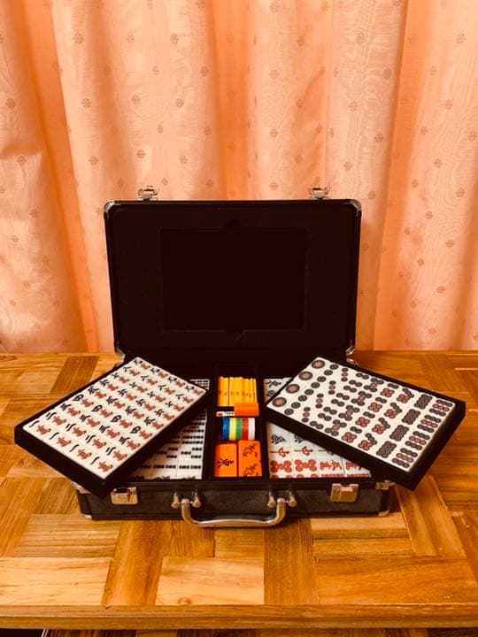 【全自動卓用】麻雀牌 オレンジ 【ケース付き】