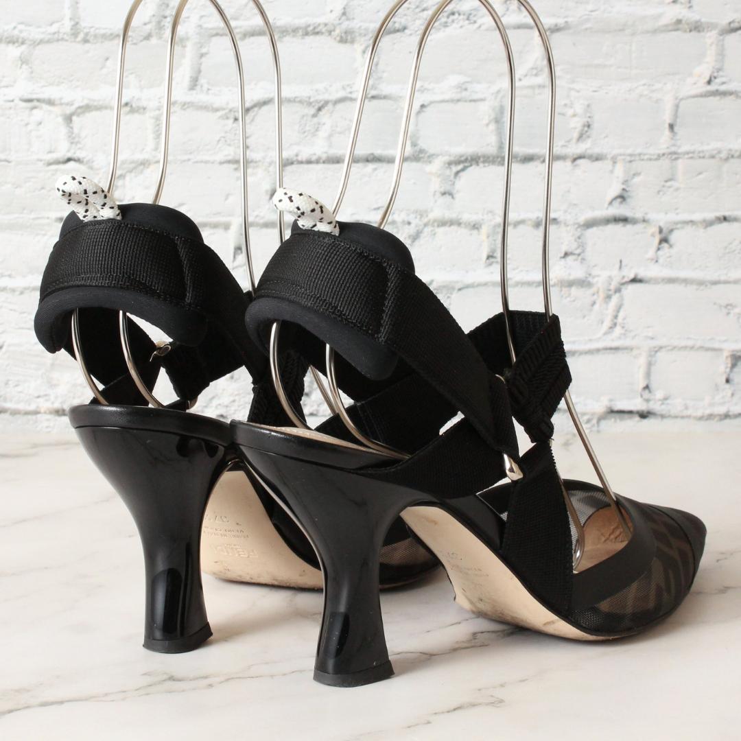 ✨極美品✨ 現行 フェンディ コリブリ ハイヒール FFメッシュ 24.5cm