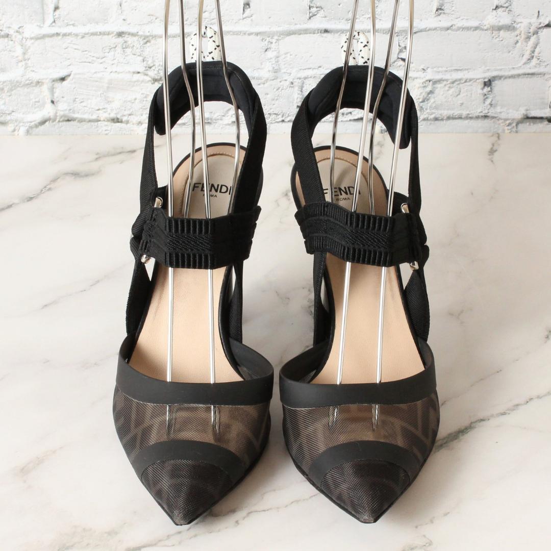 ✨極美品✨ 現行 フェンディ コリブリ ハイヒール FFメッシュ 24.5cm