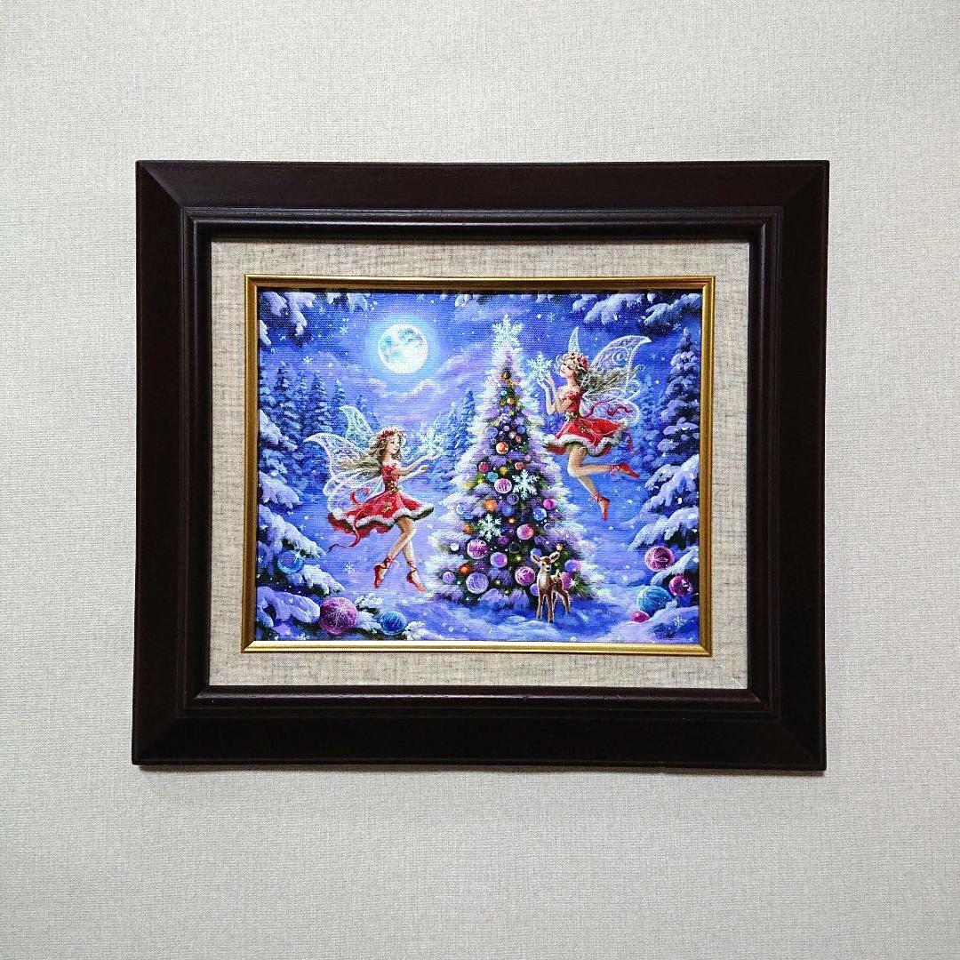 n*y様 【Fairy Christmas】アクリル画 F3 風景画 絵画