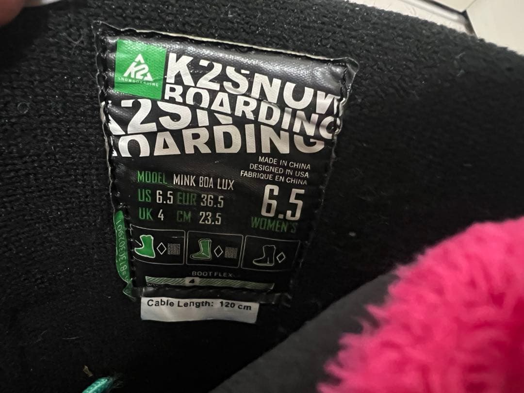 K2 MINK BOA LUX 23.5cm スノーボード　ブーツ