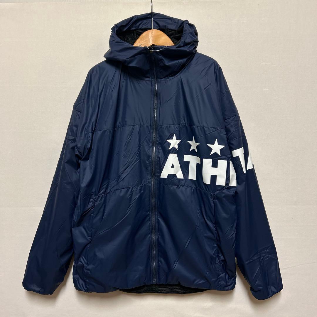 160cm アスレタ ジュニア 裏地付ウインドジャケット ネイビー ATHLETA（アスレタ） ジュニア サッカー/フットサル フルジップ 裏地