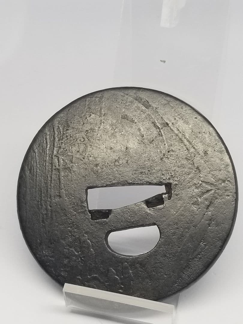 長*光様 三保の松原図鐔 鉄地 焼手腐らし 肥後