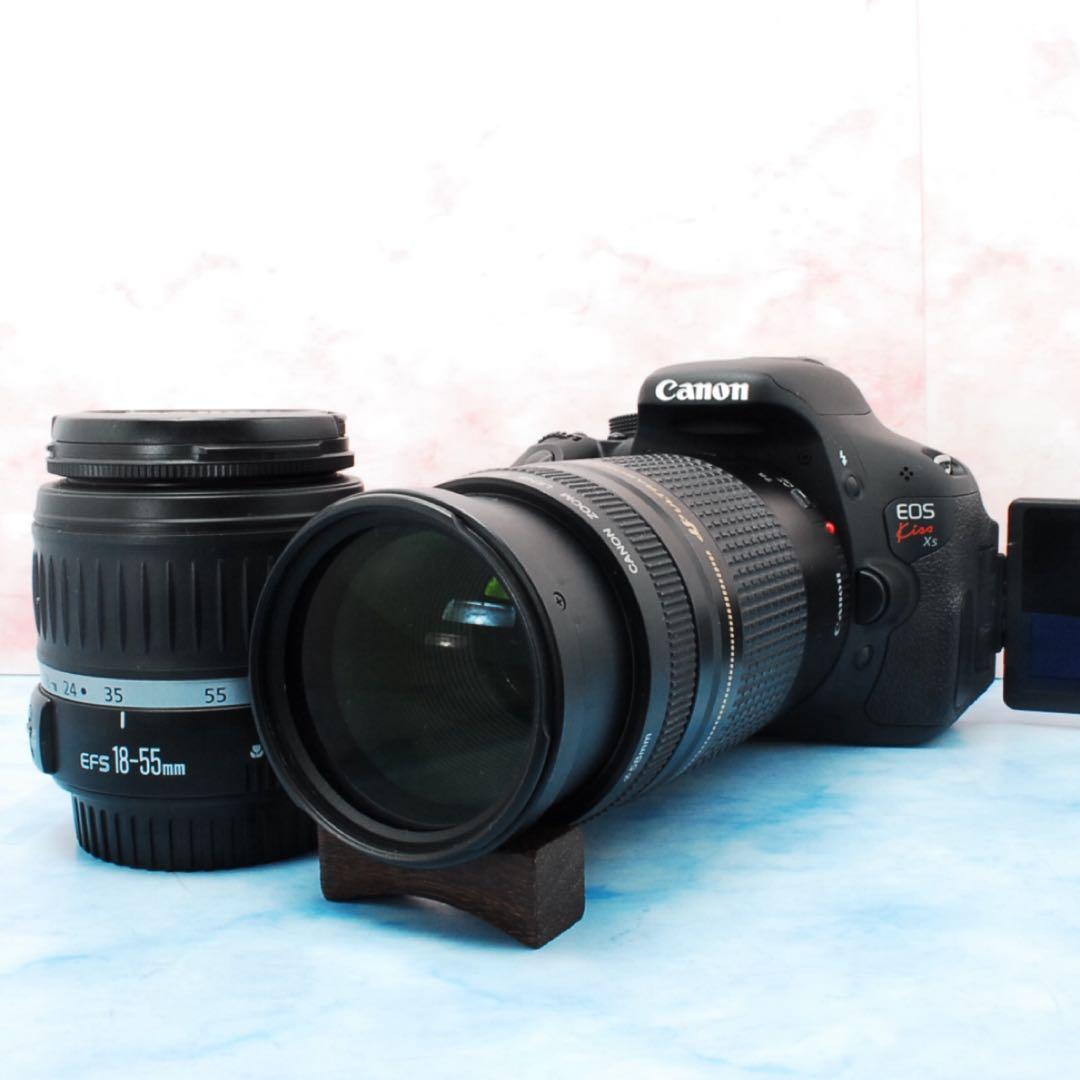 Canon Kiss X5☆超望遠レンズ付Wレンズ☆一眼レフカメラ☆S数極少