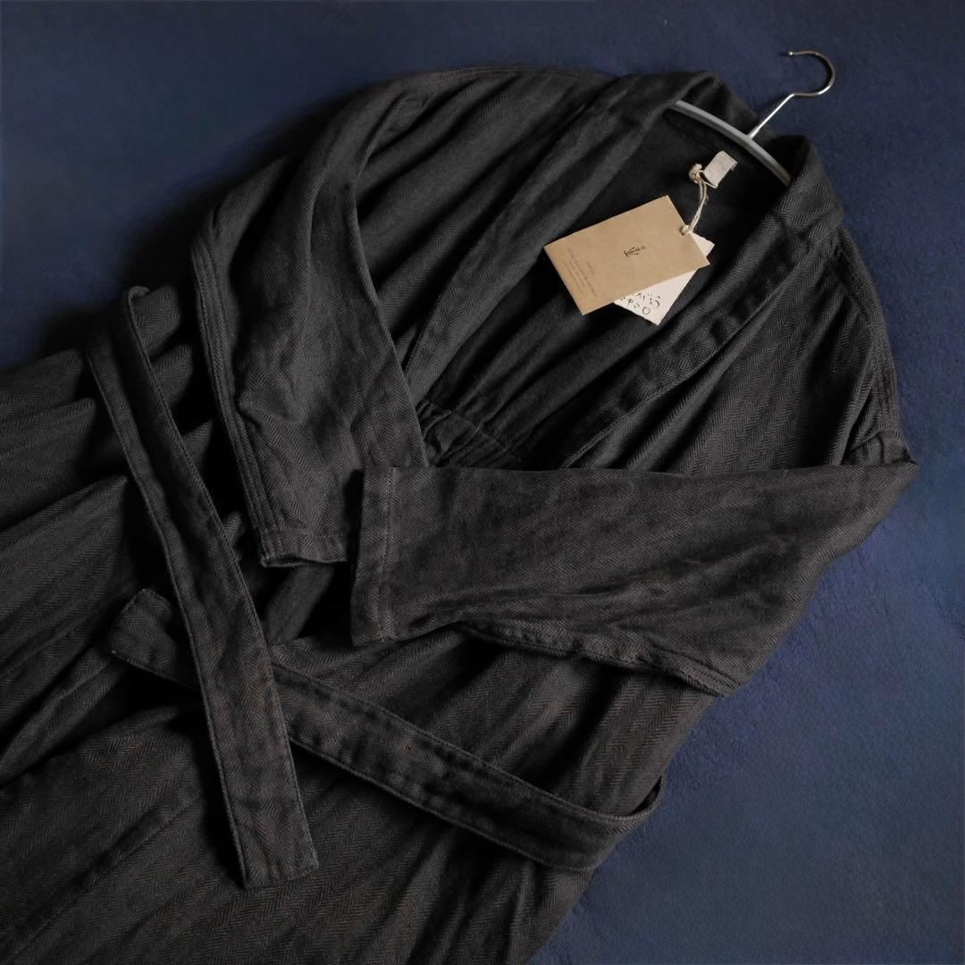 マキマロ ヘリンボーンローブコート - メルカリ