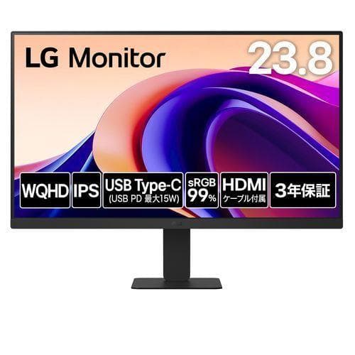 【新品未開封】LG 24U631A-B 23.8型 WQHDモニター USB-C対応 PCモニター LG Monitor 24U631A-B [23.8型 /WQHD(2560×1440